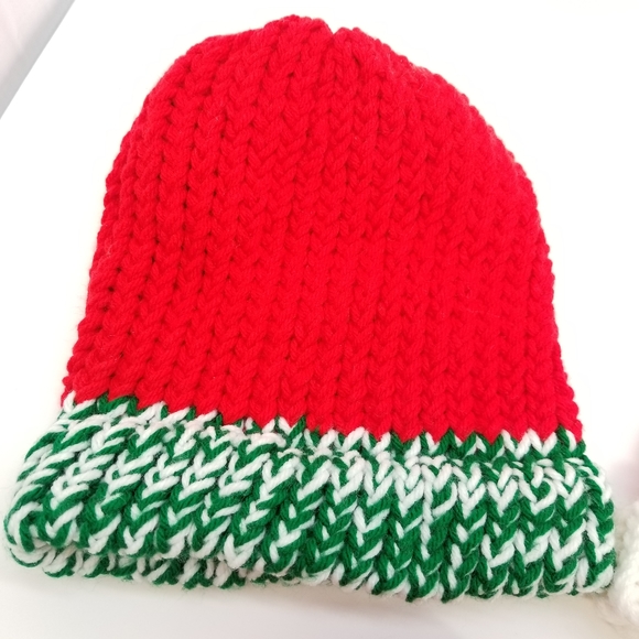 Five Handmade Christmas Colors Beanies Lot! Gift - Picture 2 of 11